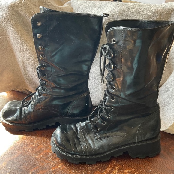 COMBAT BLACK BOOTS USED UNISEX SIZE 8.5 by EXPELLED - Picture 3 of 13